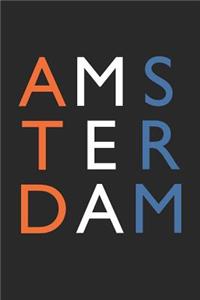 Amsterdam Notebook - Netherlands Gift - Colorful Amsterdam Journey Diary - Netherlands Travel Journal