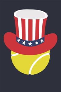 USA Flag Tennis Notebook - American Flag Tennis Journal - Fourth of July Gift for Tennis Player
