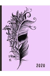 Boho Feather Quill - Lavender Purple