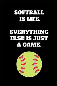Softball Is Life. Everything Else Is Just A Game.