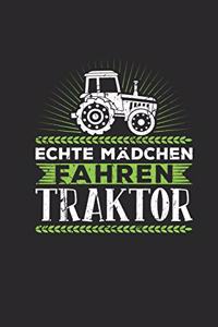 Echte Mädchen Fahren Traktor