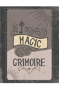 Magic Grimoire: Pagan Book of Shadows Spell Book 8.5x11 150 Pages