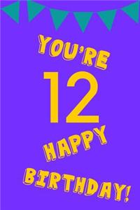 You're 12 Happy Birthday!