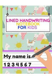 Lined Handwriting Notebook for Kids