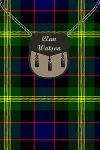 Clan Watson Tartan Journal/Notebook