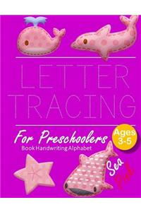 Letter Tracing Book Handwriting Alphabet for Preschoolers Sea Pink