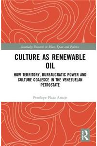 Culture as Renewable Oil