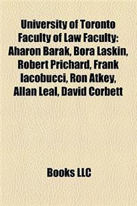 University of Toronto Faculty of Law Faculty
