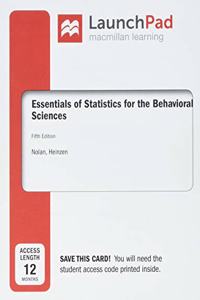 Launchpad for Essentials of Statistics for the Behavioral Sciences (Twelve-Months Access)