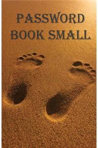 Password Book Small: Password Book Small / Diary / Notebook Footprint in the Sand