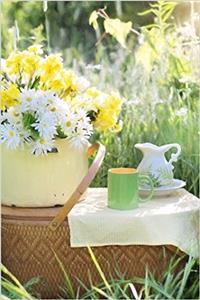 Wicker Picnic Basket and Flowers Summer Entertainment Journal