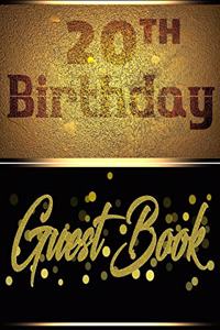 20TH Birthday Guest Book