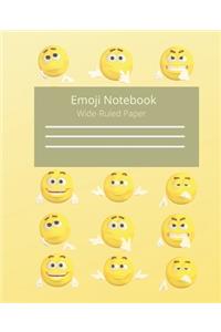 Emoji Notebook - Wide Ruled paper