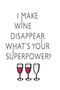 I make wine disappear what's your superpower?