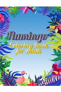 Flamingo Coloring Book for Adults