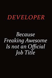 Developer Because Freaking Awesome Is Not An Official job Title