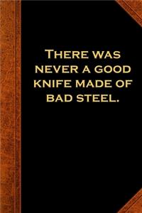 2020 Weekly Planner Ben Franklin Quote Good Knife Bad Steel Vintage Style 134 Pages