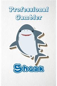Professional Gambler Shark A5 Lined Notebook 110 Pages