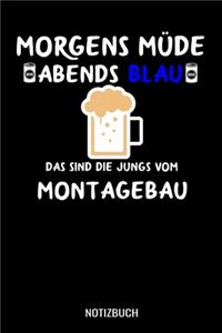 Morgens Müde abends blau das sind die Jungs vom Montagebau