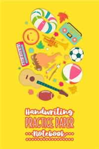 Handwriting Practice Paper Notebook
