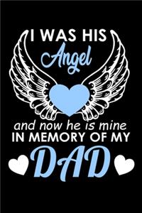 I was his Angel and now he is mine in Memory of my Dad: 110 Game Sheets - SeaBattle Sea Battle Blank Games - Soft Cover Book for Kids for Traveling & Summer Vacations - Mini Game - Clever Kids - 110 Lined