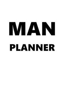 2020 Daily Planner For Men Man Planner Black Font White Design 388 Pages