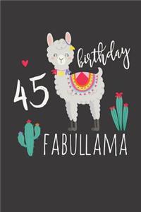 45 Birthday Fabullama