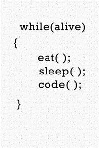 While Alive Eat Sleep Code