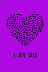 I Love Cats: Cat Lover: Cat Owner Gift Lined Journal