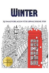 Ausmalvorlagen für Erwachsene PDF (Winter)