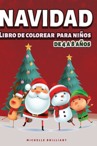 Navidad Libro de colorear para Niños de 4 a 8 Años