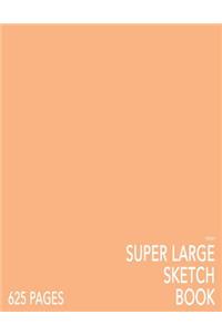 Peach Super Large Sketchbook: Big Softcover Sketchbook, 625 Pages, Giant Sketchbook, Large Sketchbook for Drawing
