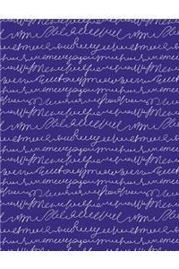 My Big Fat Bullet Journal Scribbly Handwriting White on Purple: Jumbo Sized Dot Style Bullet Journal Notebook - 300 Plus Numbered Pages with 300 Dot Grid Pages, 6 Index Pages and 2 Key Pages in Large 8.5 X 11 Size