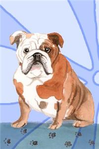 Journal Notebook For Dog Lovers, English Bulldog Sitting Pretty 2