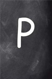 Monogram P Personalized Monogram Journal Custom Gift Idea Letter P Chalkboard