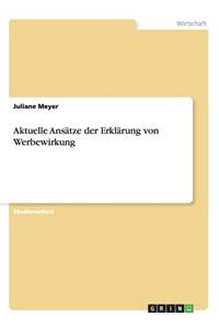 Aktuelle Ansätze der Erklärung von Werbewirkung