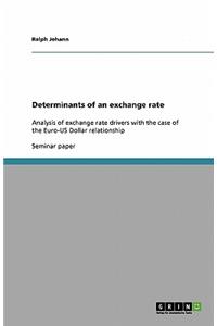 Determinants of an exchange rate