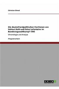 deutschlandpolitischen Positionen von Helmut Kohl und Oskar Lafontaine im Bundestagswahlkampf 1990