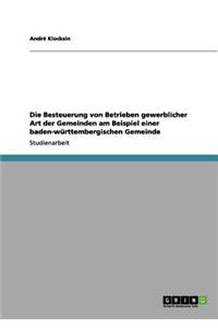 Besteuerung von Betrieben gewerblicher Art der Gemeinden am Beispiel einer baden-württembergischen Gemeinde