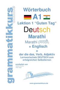 Wörterbuch Deutsch - Marathi - Englisch Niveau A1