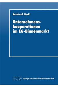 Unternehmenskooperationen Im Eg-Binnenmarkt