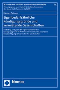 Eigenbedarfsahnliche Kundigungsgrunde Und Vermietende Gesellschaften