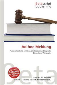 Ad-Hoc-Meldung