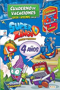 Cuaderno de Vacaciones juega y aprende con los Superzings para 4 anos
