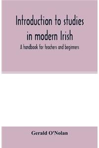 Introduction to studies in modern Irish