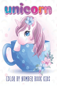 Unicorn Color By Number Book Kids
