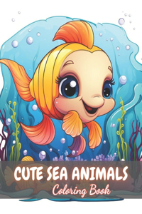 Cute Sea Animals Coloring Book for Kids