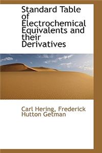 Standard Table of Electrochemical Equivalents and Their Derivatives