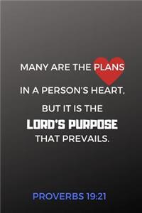 Proverbs 19 21 Journal, Many Are The Plans In A Person's Heart