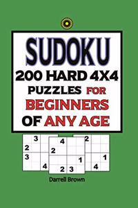 Sudoku 200 Hard 4x4 Puzzles For Beginners Of Any Age